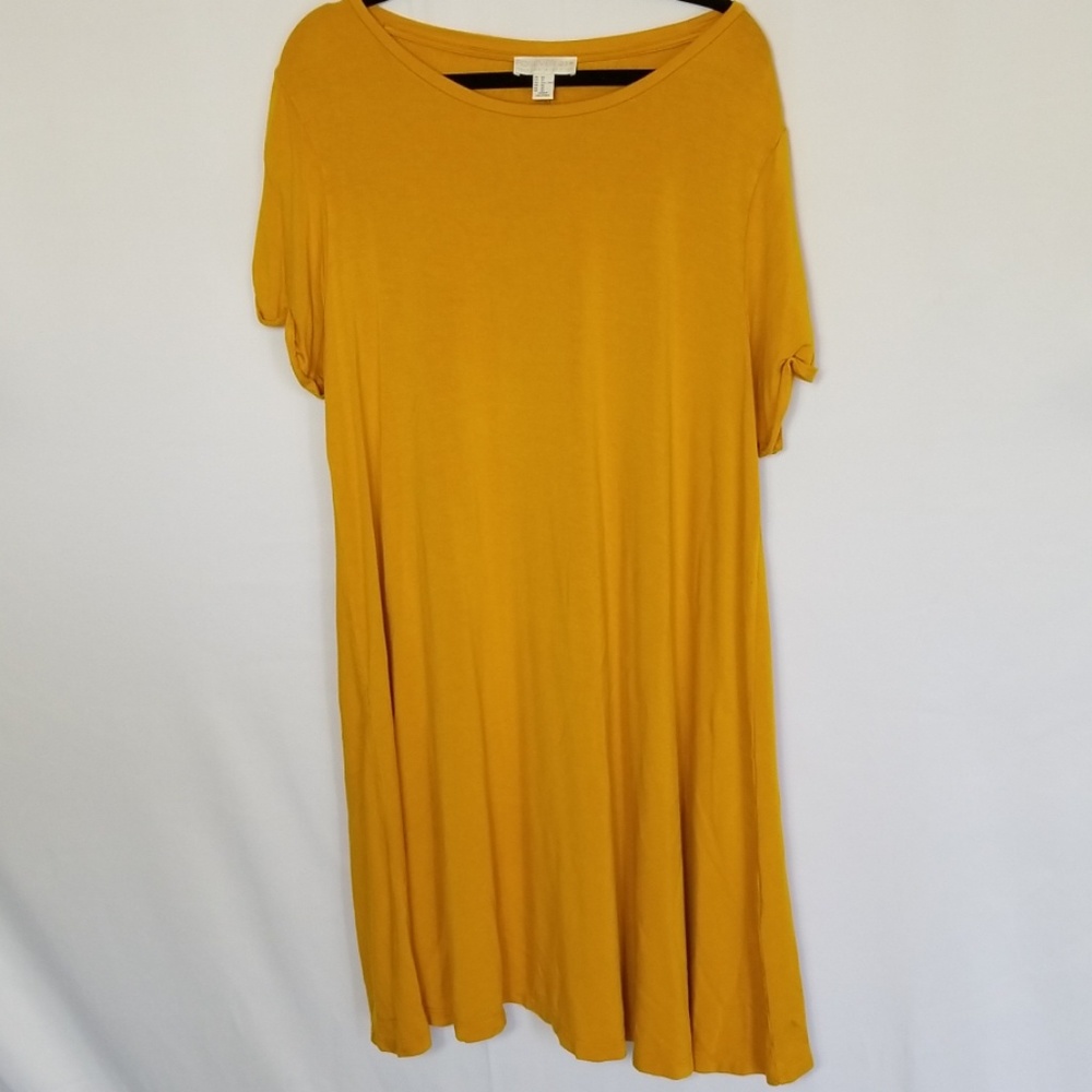 Mustard Yellow Tshirt Dress